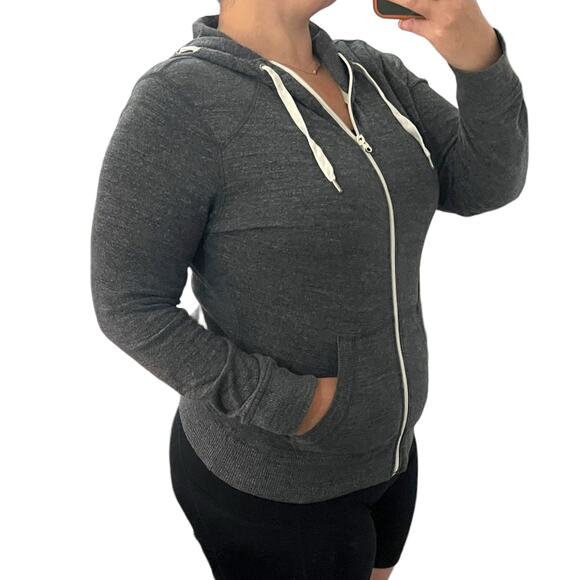 Xersion (M) Hooded Full Zip Two Front Pocket Casual Knit Layering Comfy Jacket - Picture 4 of 12